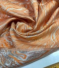 Жаккард оранжевая волна